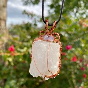 Angel aura quartz pendant